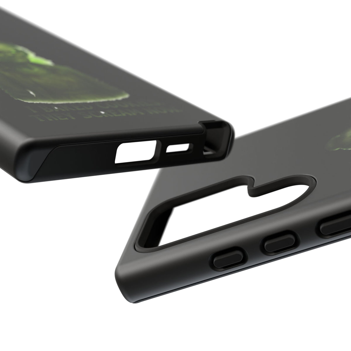 Spooky Green Ghost Phone Case — "I Baked Cookies, They Scream Now" Horror iPhone Cover