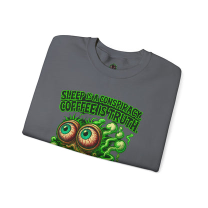 Sleep Is a Conspiracy Coffee Creature Crewneck