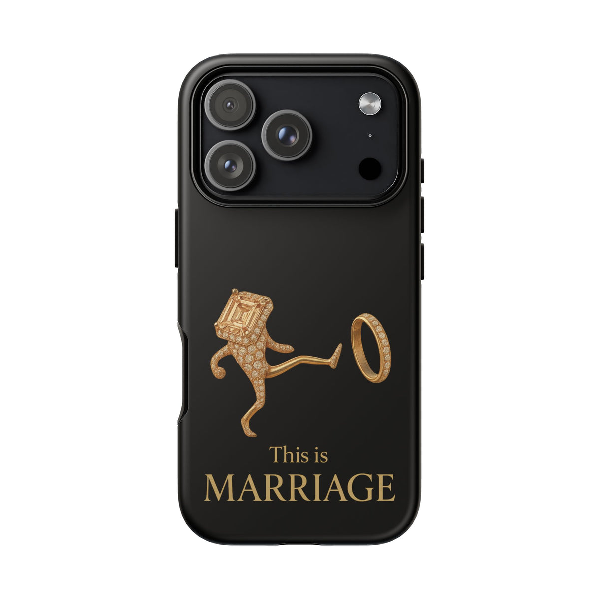 Phone Case - ‘This is Marriage’ Gold Ring Cartoon Design
