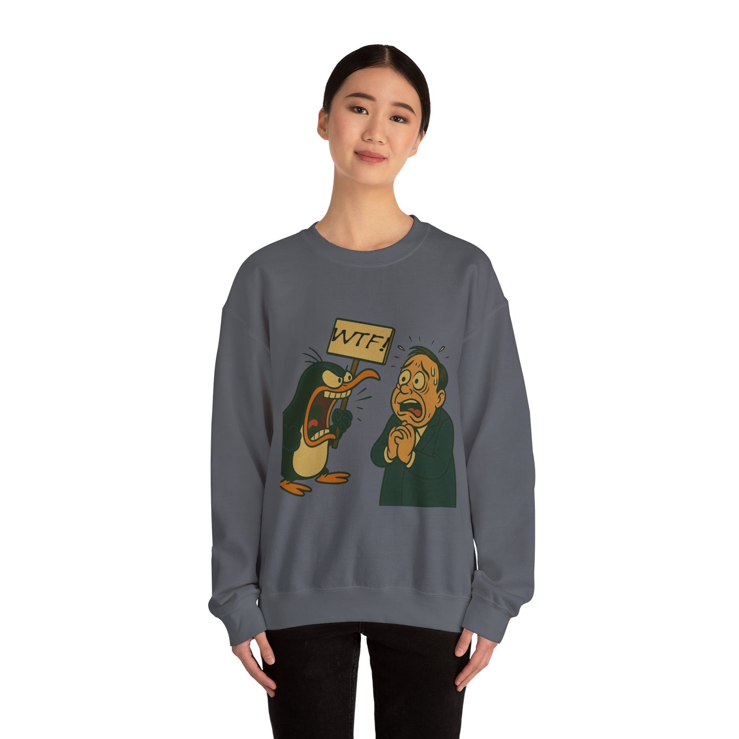 WTF Angry Penguin Crewneck Sweatshirt