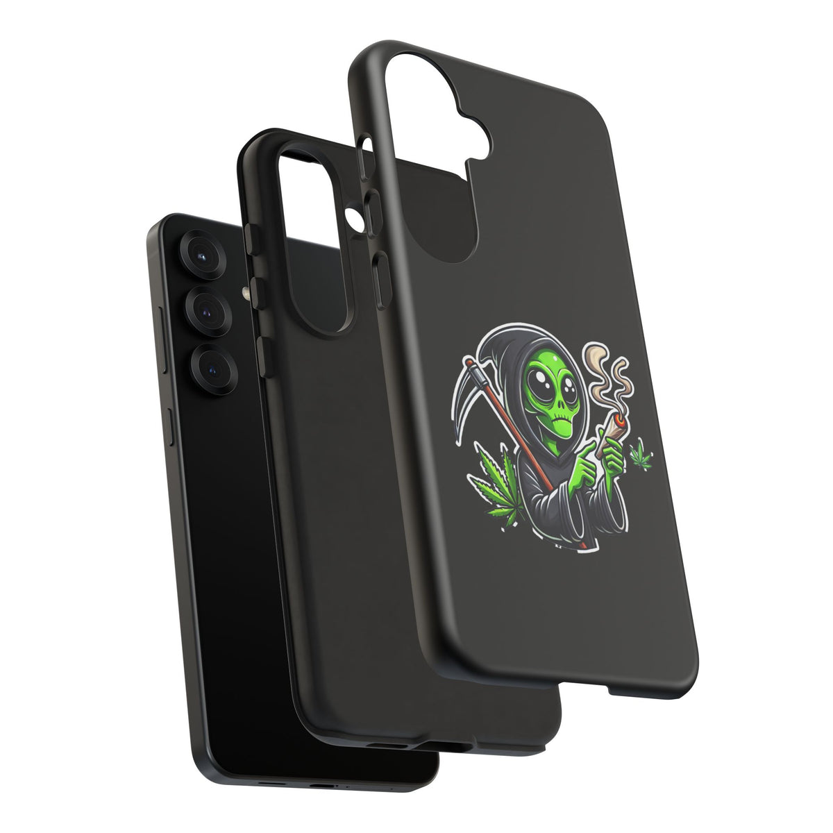 Reaper Alien Phone Case – Cute Grim Reaper Smoking Weed iPhone Case