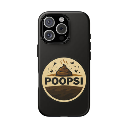 Phone Case — 'POOPSI' Funny Poop Logo Protective Cover