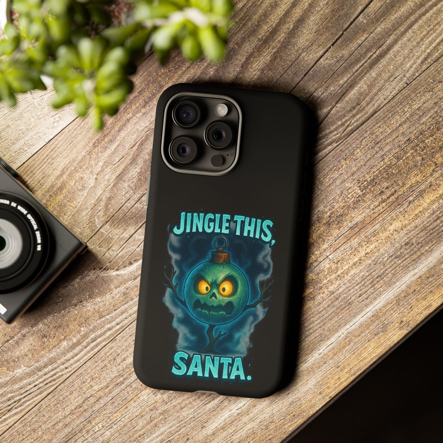 Phone Case - 'Jingle This, Santa' Spooky Holiday Protective Case