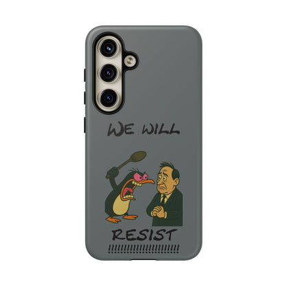Phone Case - "We Will Resist" Cartoon Protest Design