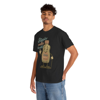 Slippin' Outta Trouble – Vintage Baby Oil Cartoon Tee