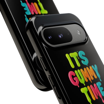 Phone Case — "It's Gummy Time" Rainbow Gummy Bear Protective Cover