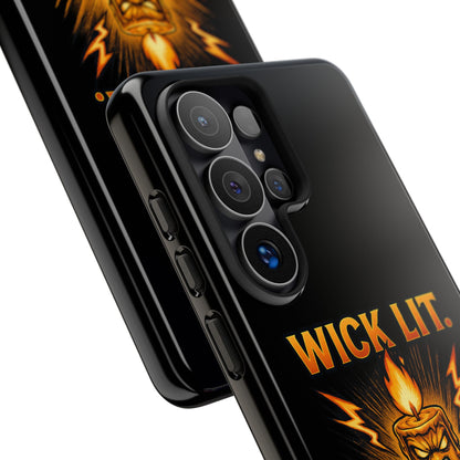 Phone Case — "Wick Lit. Patience Gone." Funny Angry Candle Protective Case
