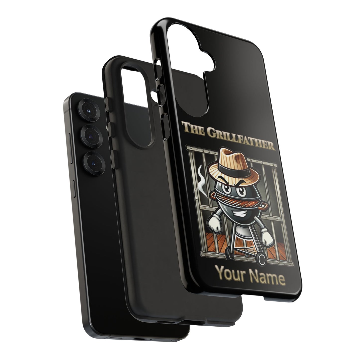 Grillfather Personalized Phone Case — Funny BBQ Smoker Design