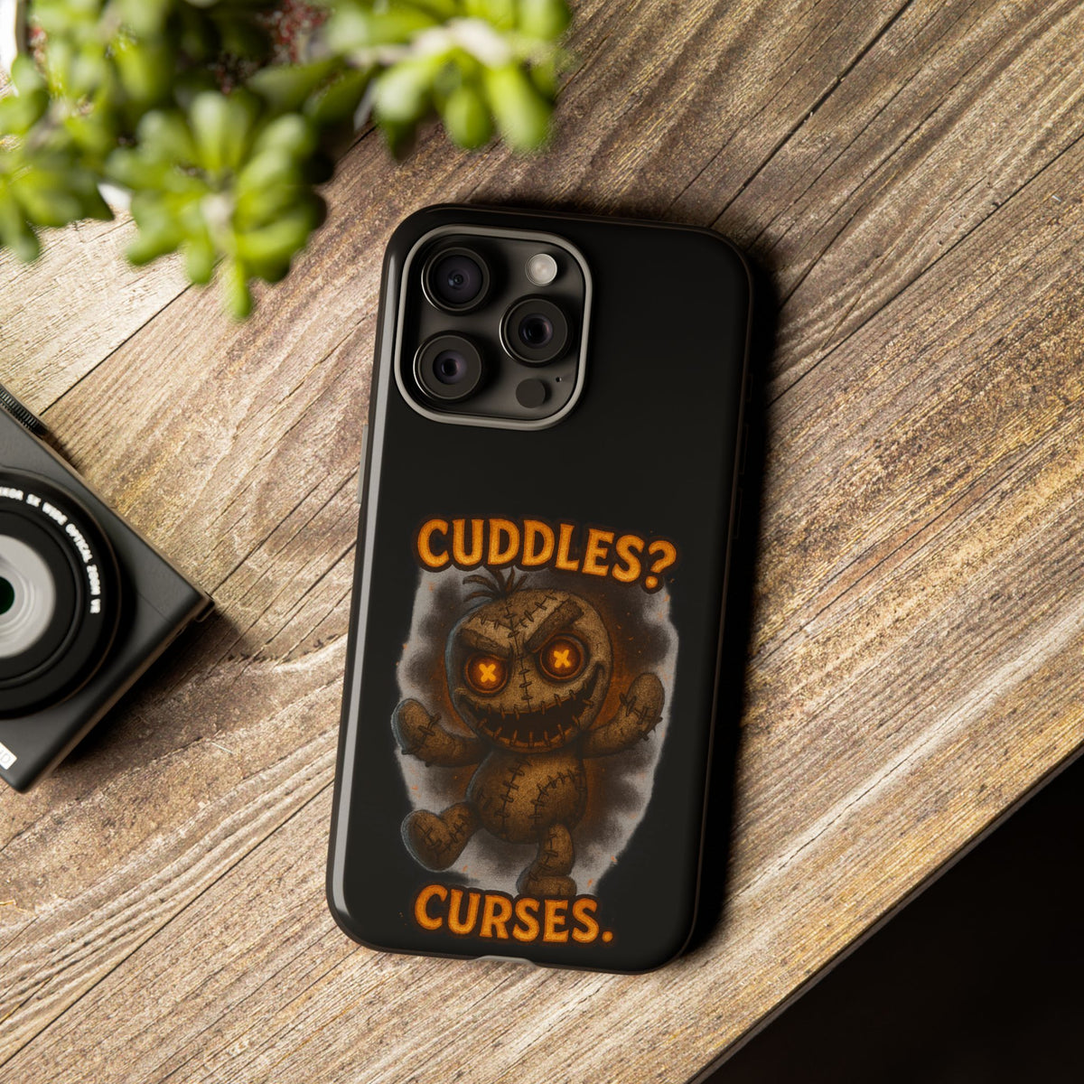 Phone Case — 'Cuddles? Curses.' Voodoo Doll Gothic Protective Case