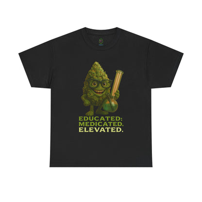 Educated. Medicated. Elevated. – Nerd Nug with Bong Tee