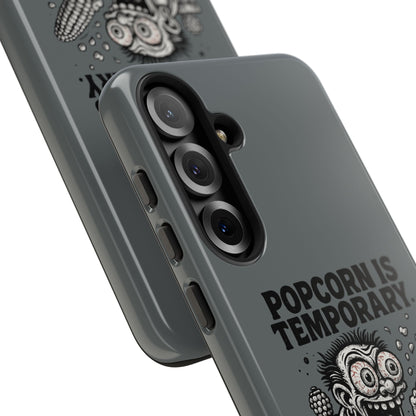 Phone Case — "Popcorn Is Temporary, Corn Is Eternal" Retro Zombie Corn Design