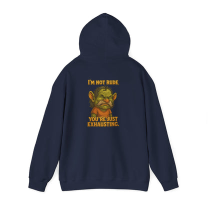 Troll Face Hoodie — "I'm Not Mad, You're Just Exhausting" Graphic Pullover