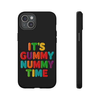 Phone Case — "It's Gummy Nummy Time" Colorful Candy Lettering Protective Case