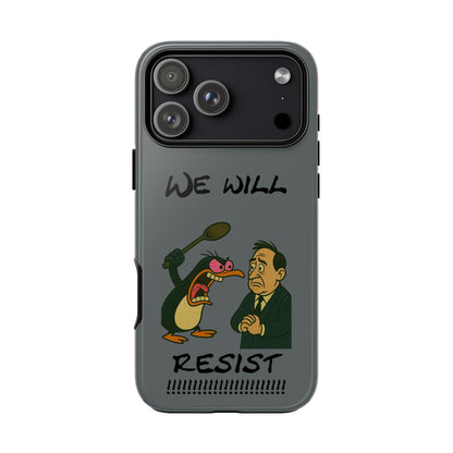 Phone Case - "We Will Resist" Cartoon Protest Design