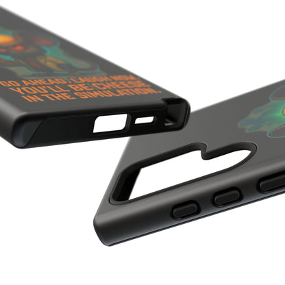 Phone Case — 'You'll Be Cheese in the Simulation' Angry Detective Mouse Graphic