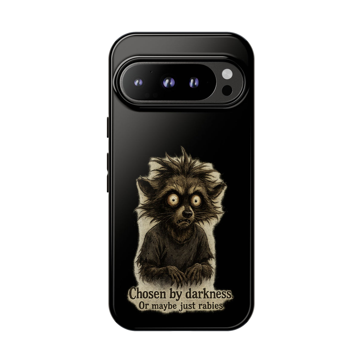 Phone Case — "Chosen by Darkness (Or Maybe Just Rabies)" Cute Creepy Lemur Design
