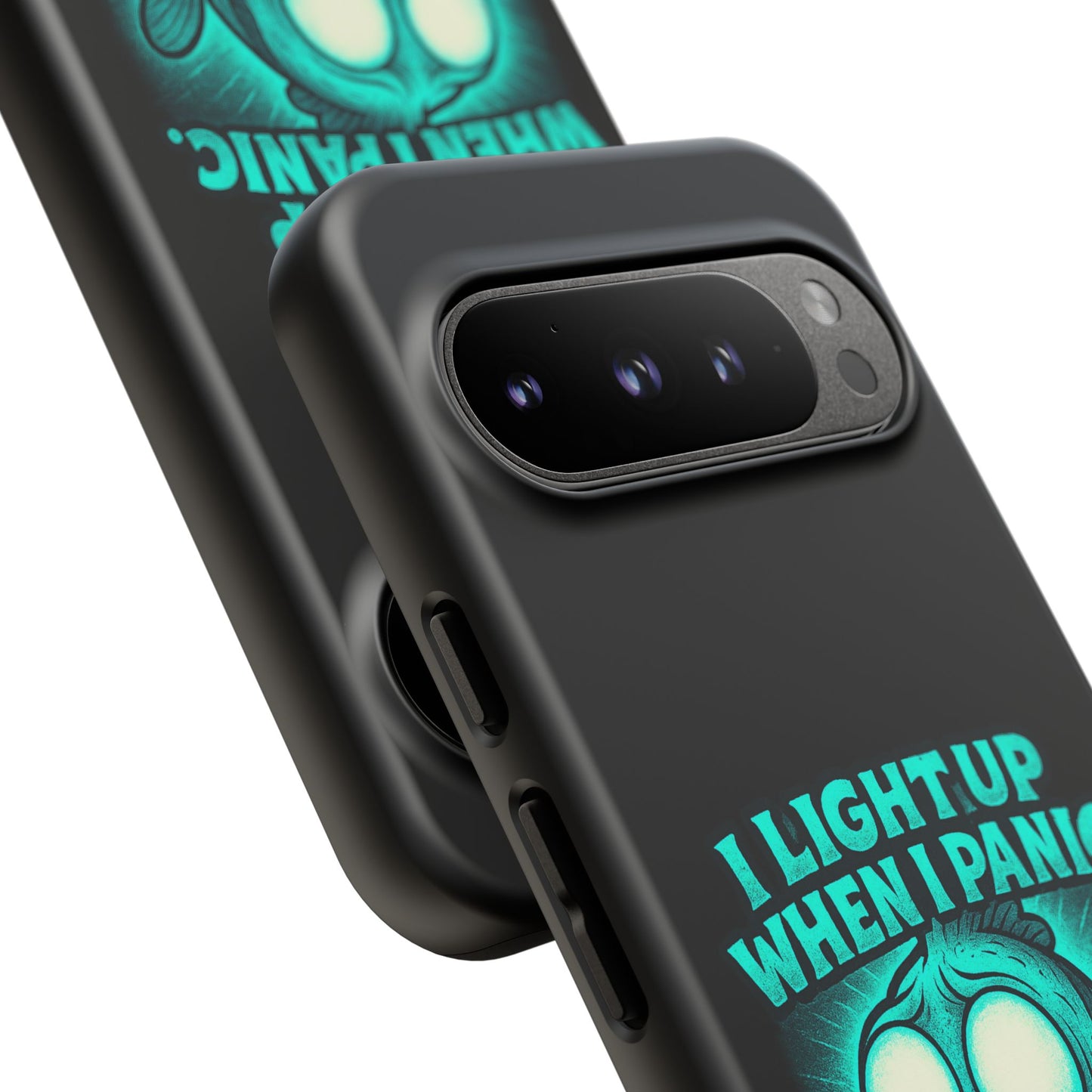 Phone Case — "I Light Up When I Panic" Glow Fish Anxiety Phone Case