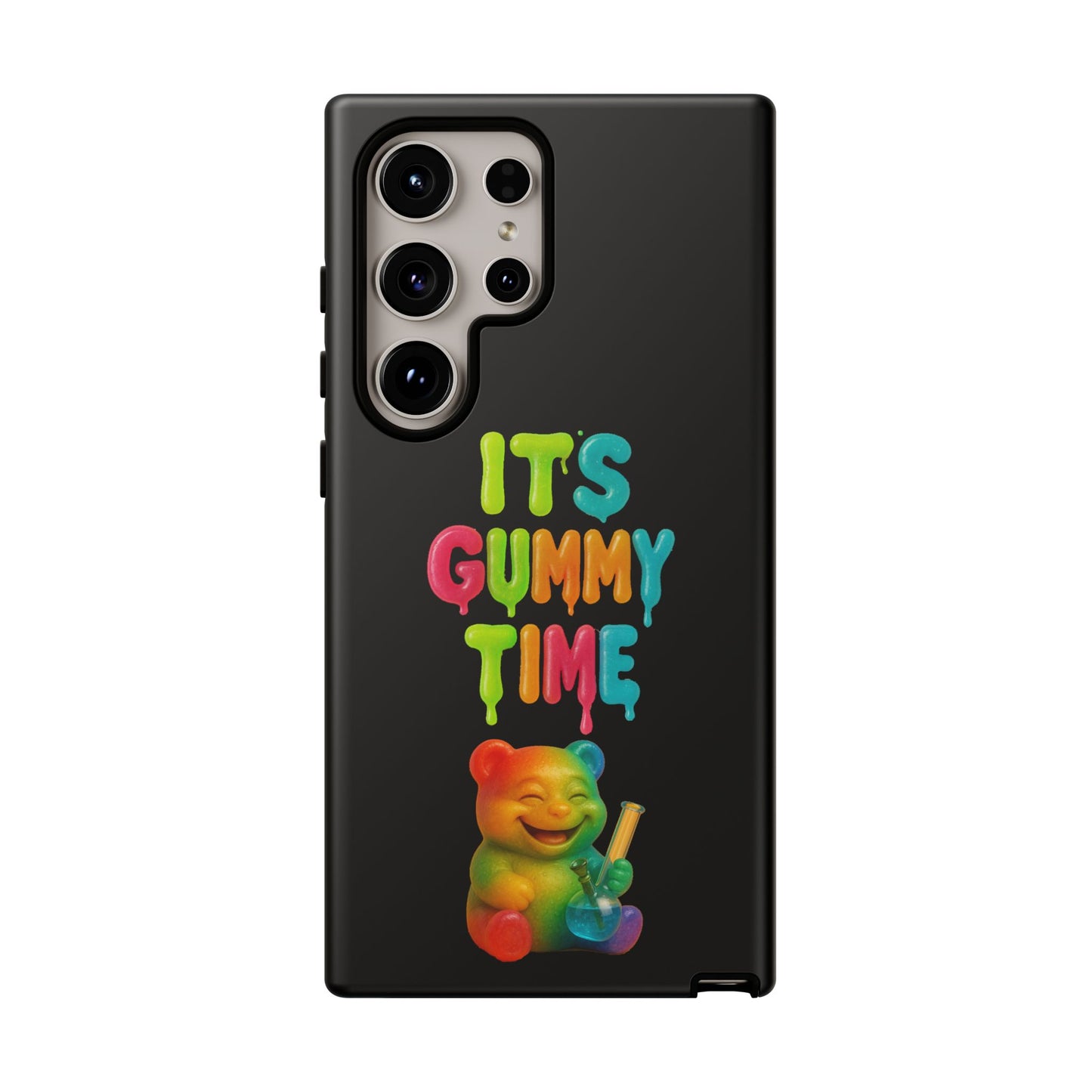Phone Case — "It's Gummy Time" Rainbow Gummy Bear Protective Cover
