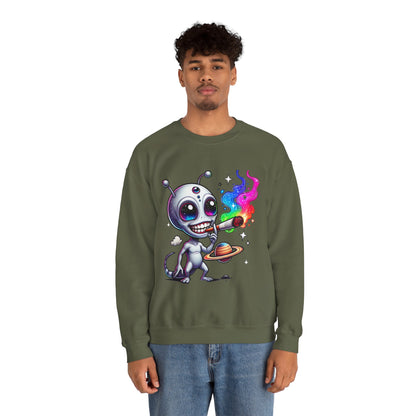 Stoned Alien Galaxy Crewneck Sweatshirt