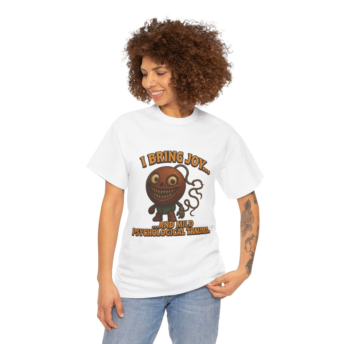 I Bring Joy...and Mild Psychological Trauma T-Shirt | Dark Cute Monster Tee