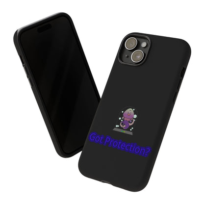 Phone Case — 'Got Protection?' Cute Purple Alien Anti-Shock Protective Cover