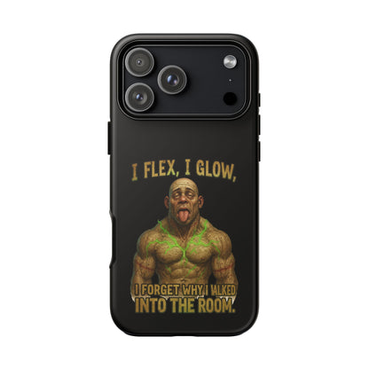 Phone Case — I Flex, I Glow Funny Muscular Guy Phone Cover