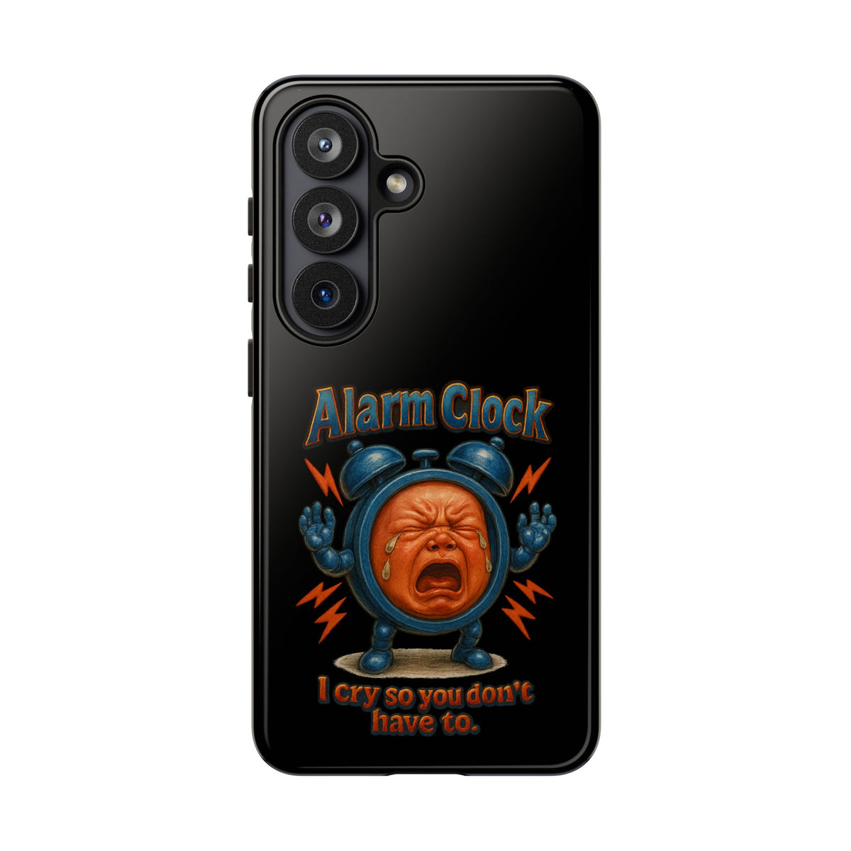 Phone Case — "Alarm Clock: I Cry So You Don't Have To" Funny Retro Baby Alarm Design