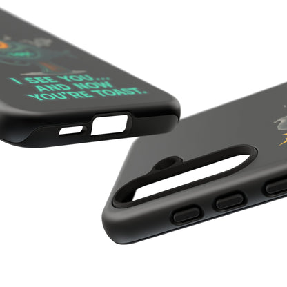 Phone Case — Cute Zombie Blaster Design with "I See You... And Now You're Toast"