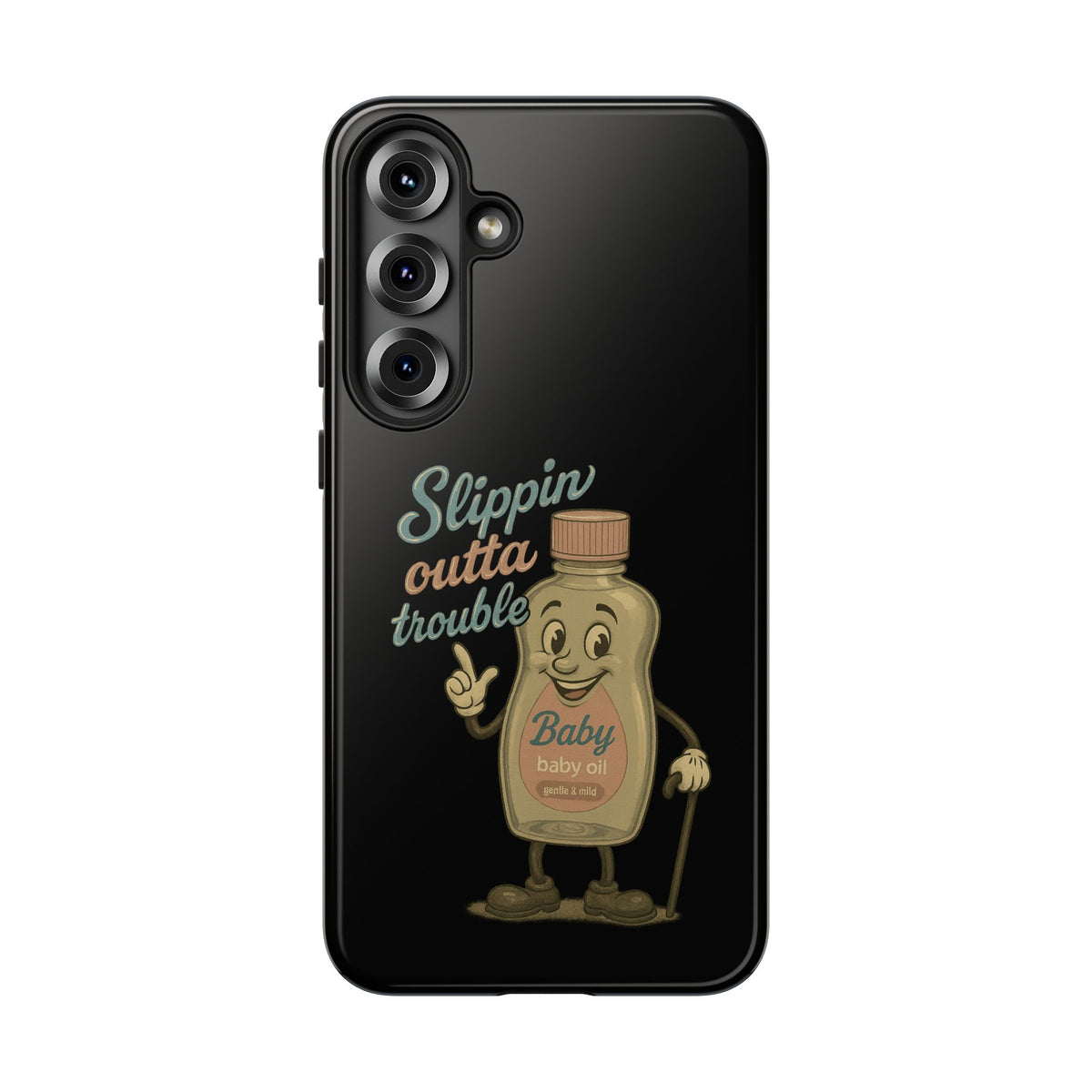 Phone Case — 'Slippin Outta Trouble' Retro Baby Oil Mascot