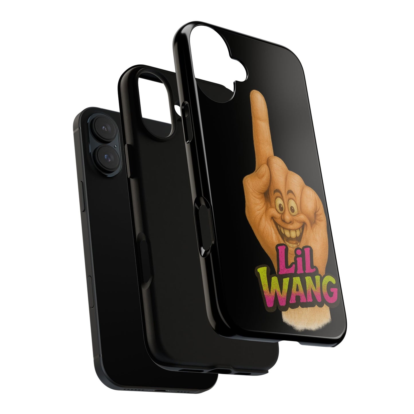 Phone Case — 'Lil Wang' Humorous Middle Finger Character Protective Cover