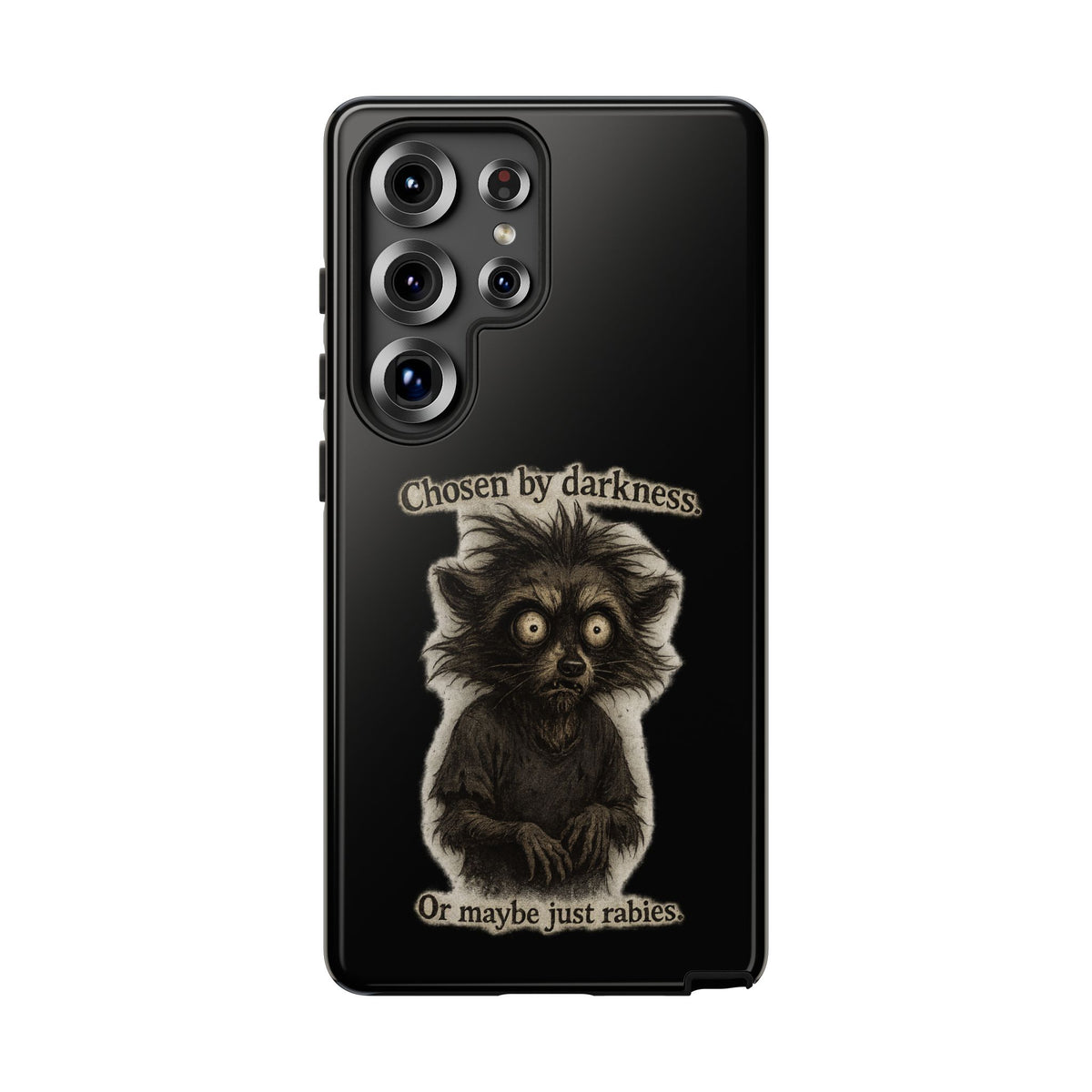 Phone Case - "Chosen by Darkness (Or Maybe Just Rabies)" Cute Creepy Retro Creature Protective Case