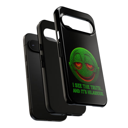 Phone Case — Green Smiley 'I See The Truth... And It's Hilarious' Protective Cover