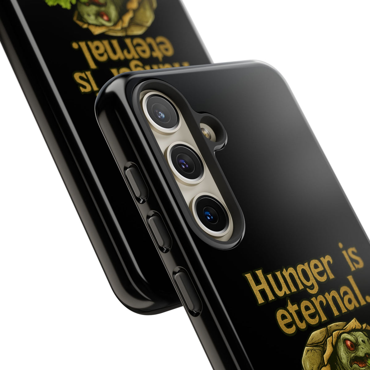 Phone Case — 'Hunger Is Eternal, Your Fingers Are Optional' Turtle Snack Graphic