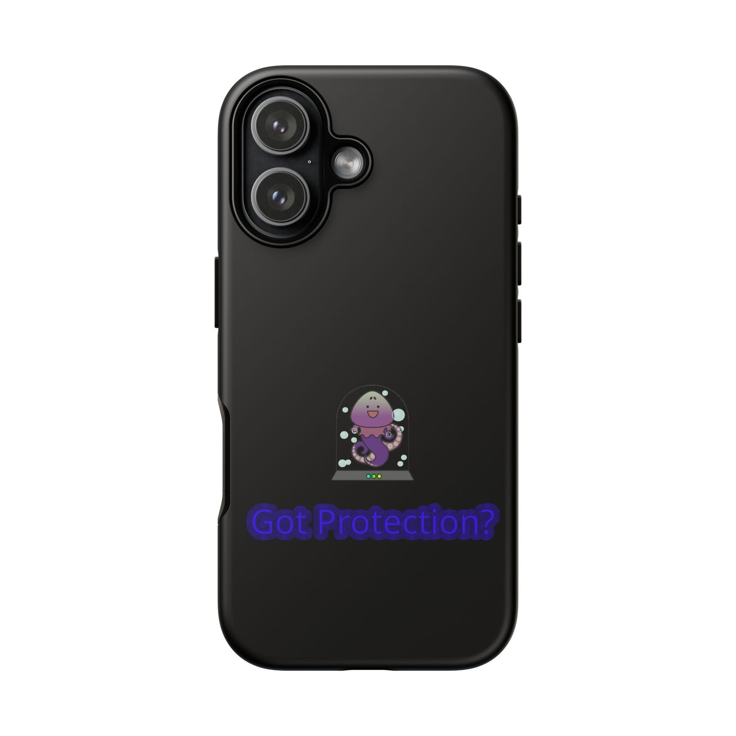 Phone Case — 'Got Protection?' Cute Purple Alien Anti-Shock Protective Cover