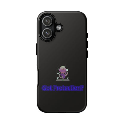 Phone Case — 'Got Protection?' Cute Purple Alien Anti-Shock Protective Cover