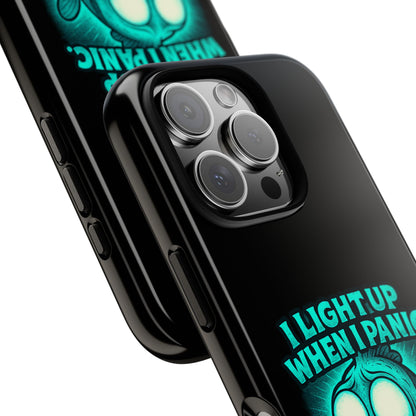 Phone Case — "I Light Up When I Panic" Glow Fish Anxiety Phone Case