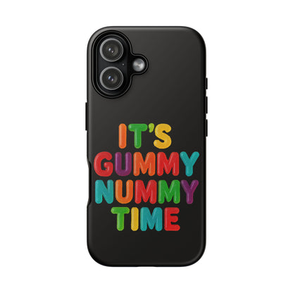 Phone Case — "It's Gummy Nummy Time" Colorful Candy Lettering Protective Case