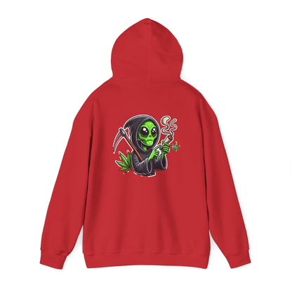 Reaper Smoking Weed Hoodie – Cannabis Grim Reaper Graphic Pullover