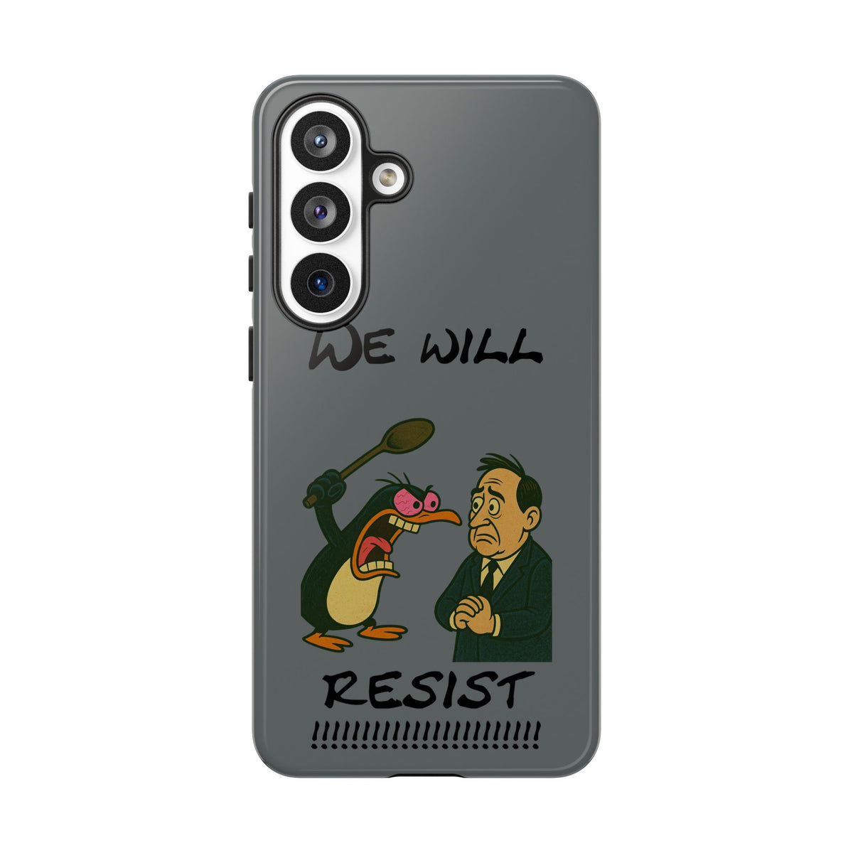 Phone Case - "We Will Resist" Cartoon Protest Design