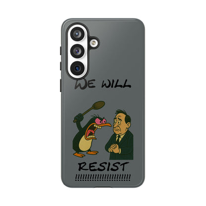Phone Case - "We Will Resist" Cartoon Protest Design