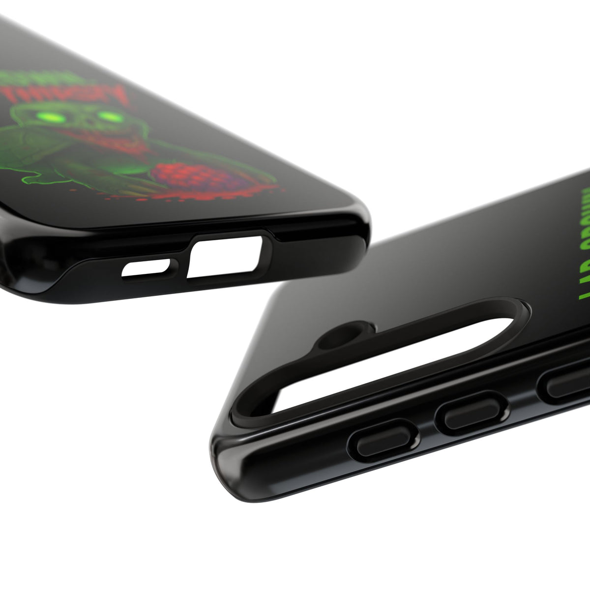 Phone Case — “Lab-Grown. Blood-Thirsty!” Green Monster Horror Design