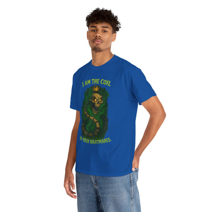 Skull Snake Crown Tee | I Am The Coil Nightmare Illustration