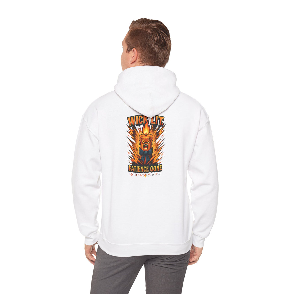 Patience Gone Hoodie — Fiery Roaring Bear Graphic Sweatshirt