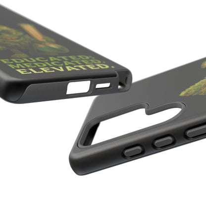 Phone Case — "Educated. Medicated. Elevated." Cute Bud Scientist Design