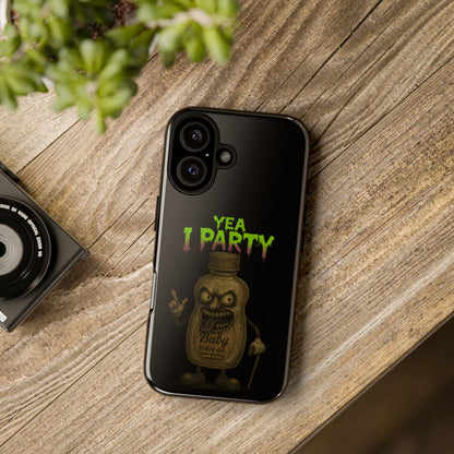 Phone Case — 'Yea I Party' Creepy Baby Bottle Graphic
