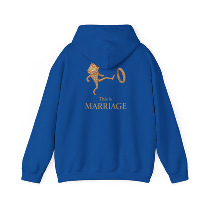Marriage Key Graphic Hoodie — "This Is Marriage" Gold Lion Design