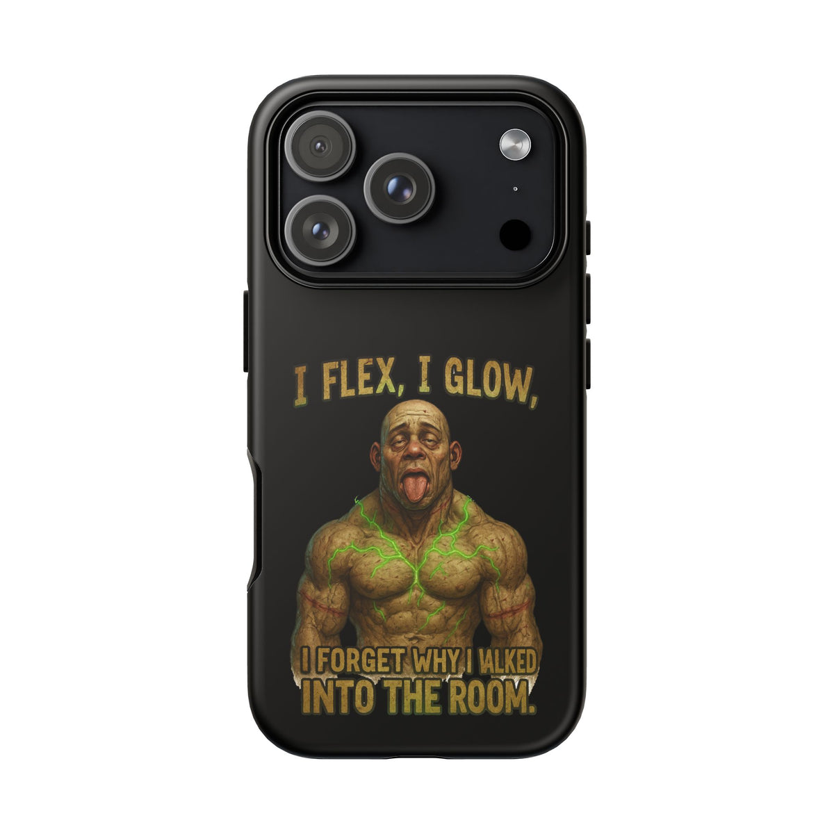 Phone Case — I Flex, I Glow Funny Muscular Guy Phone Cover
