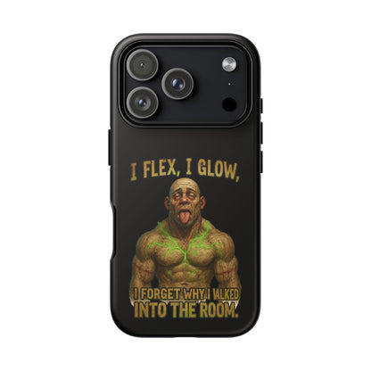 Phone Case — I Flex, I Glow Funny Muscular Guy Phone Cover