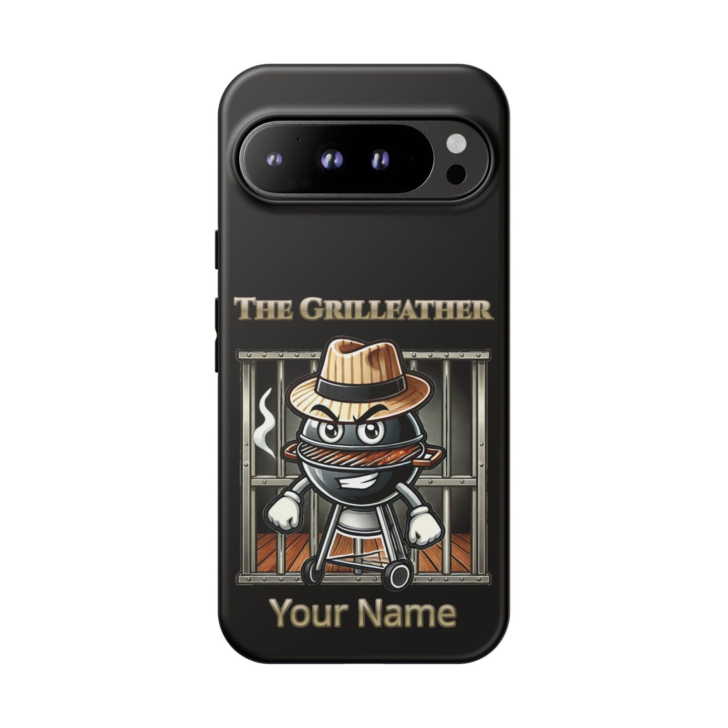 Grillfather Personalized Phone Case — Funny BBQ Smoker Design
