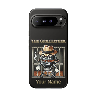 Grillfather Personalized Phone Case — Funny BBQ Smoker Design